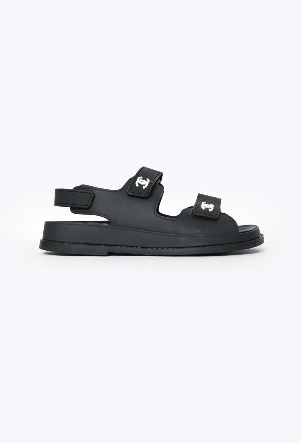 Chanel 2022 Matte 'CC' Dad Sandals - 1