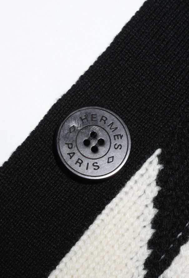 Hermès Oversized Cashmere Argyle Cardigan - 6