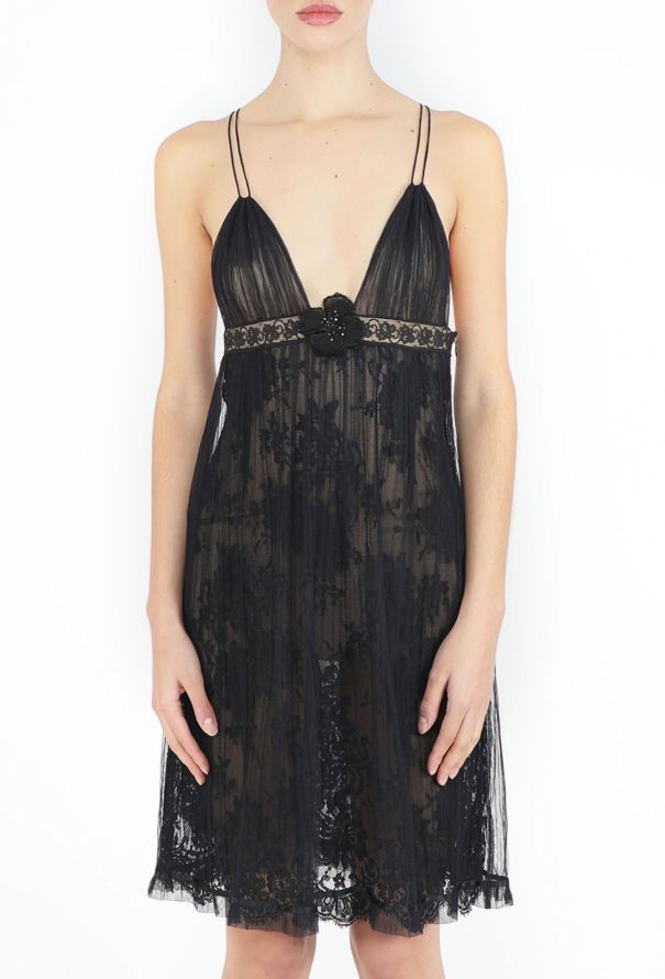 Guy Laroche '90s Chantilly Tulle Dress - 2