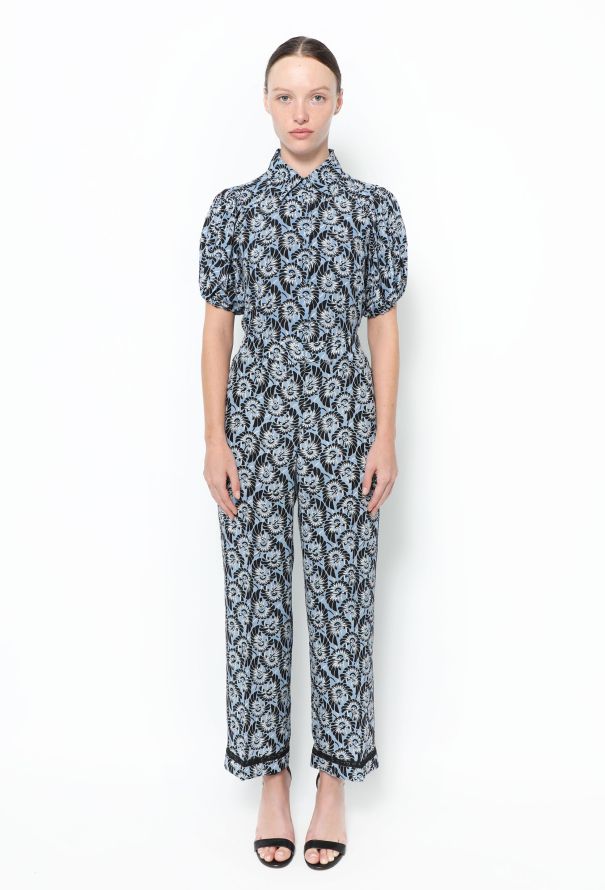 Prada Floral Print Ruched Ensemble - 1