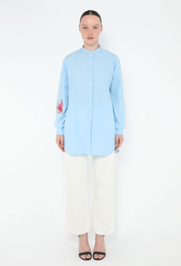 Céline 2015 Embroidered Cotton Tunic - 3