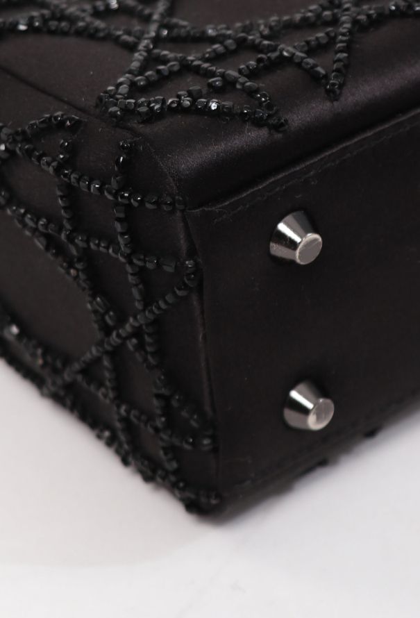 Dior '90s Mini Lady Dior  Satin Cannage Bag - 7