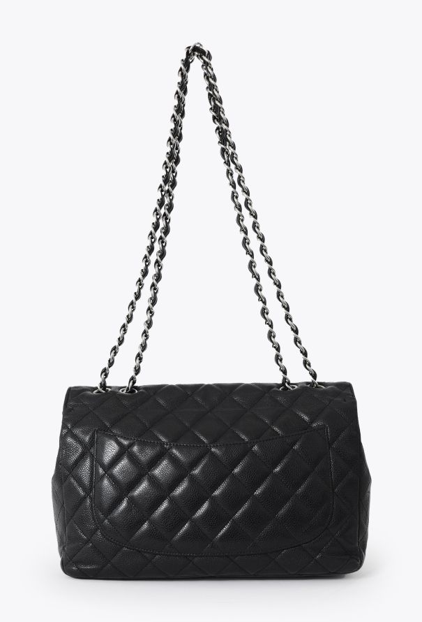 Chanel Black Caviar Jumbo Timeless Bag - 4