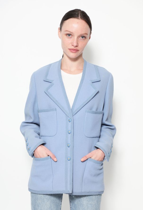Chanel '90s Braided Trim Pocketed Jacket - 3 Chanel '90s Braided Trim Pocketed Jacket - 3