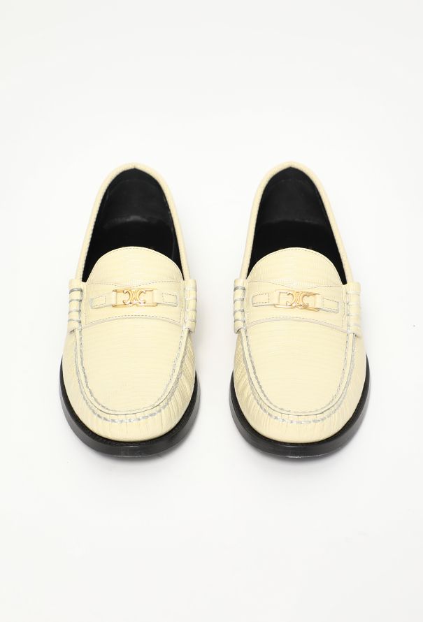 Céline Lizard Embossed Triomphe Loafers - 2 Céline Lizard Embossed Triomphe Loafers - 2