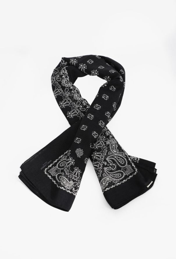 Saint Laurent Cashmere & Silk Paisley Scarf, 2015 - 3