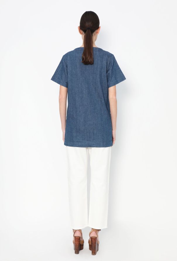Céline S/S 2011 Boat-Neck Denim Tunic - 5