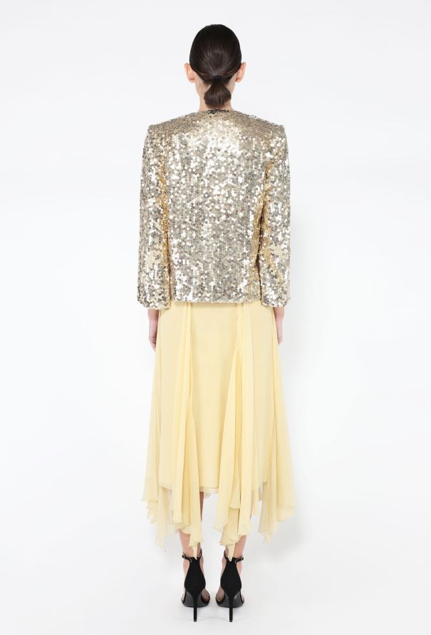'70s Jean Patou Sequin Chiffon Ensemble - 7
