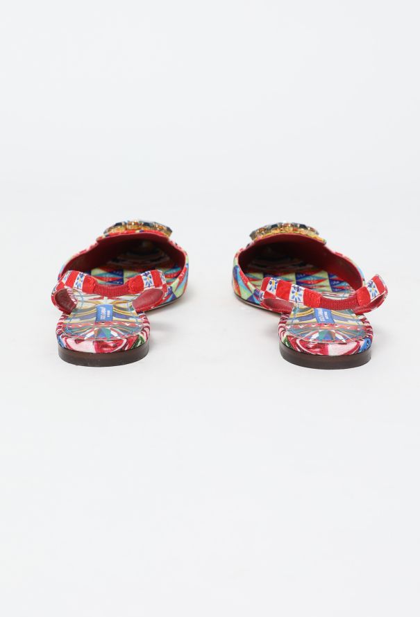 Dolce & Gabbana 2016 'Maiolica' Embellished Slingbacks - 6