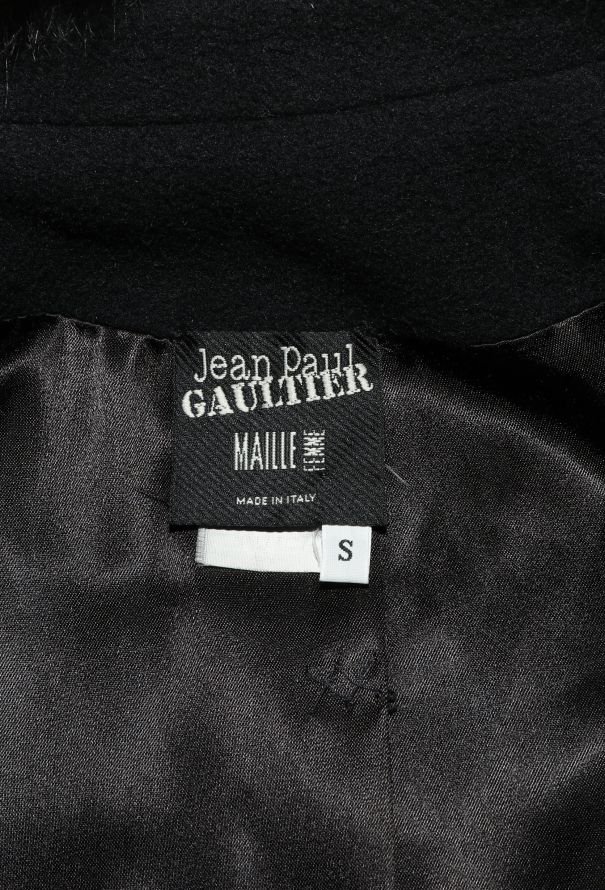 Jean Paul Gaultier Early '90s Belted Fox Fur Trim Coat - 7