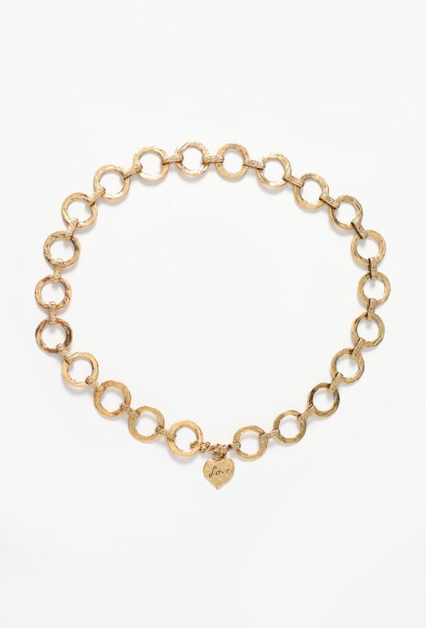 Saint Laurent Early '90s Hammered Love Belt - 1