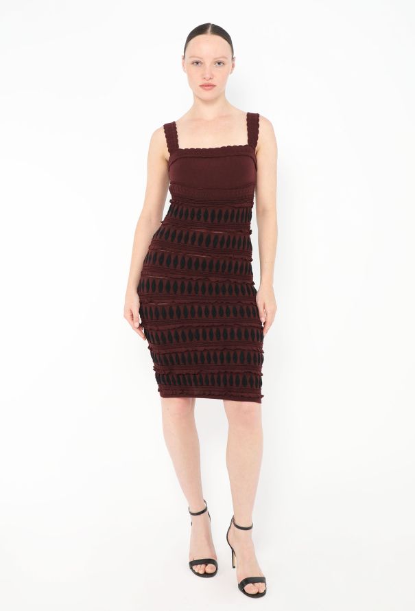 Alaïa Geometric Ruffle Dress - 1