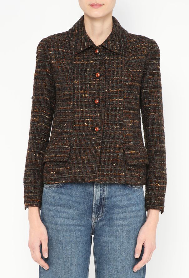 Chanel 1998 Casted Camélia Tweed Jacket - 1