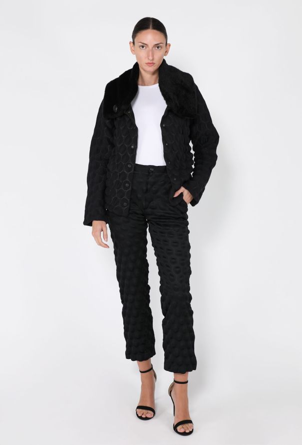 Issey Miyake Cratered Faux Fur Jacket Ensemble, F/W 2000 - 5