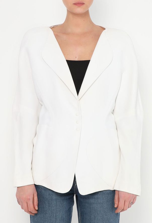 Thierry Mugler '80s Cinched Folded Lapel Jacket - 1