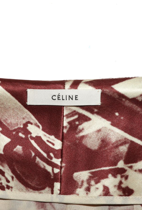 Céline S/S 2018 Factory Print Silk Skirt - 6 Céline S/S 2018 Factory Print Silk Skirt - 6