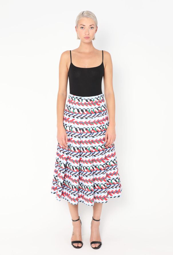 Chanel Campaign S/S 2016 Pleated Chevron Skirt - 3 Chanel Campaign S/S 2016 Pleated Chevron Skirt - 3