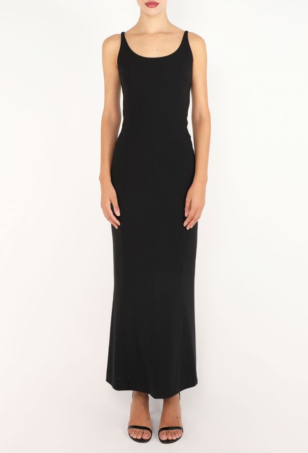 Chanel Fluted Crêpe Maxi Dress, 1998 - 3