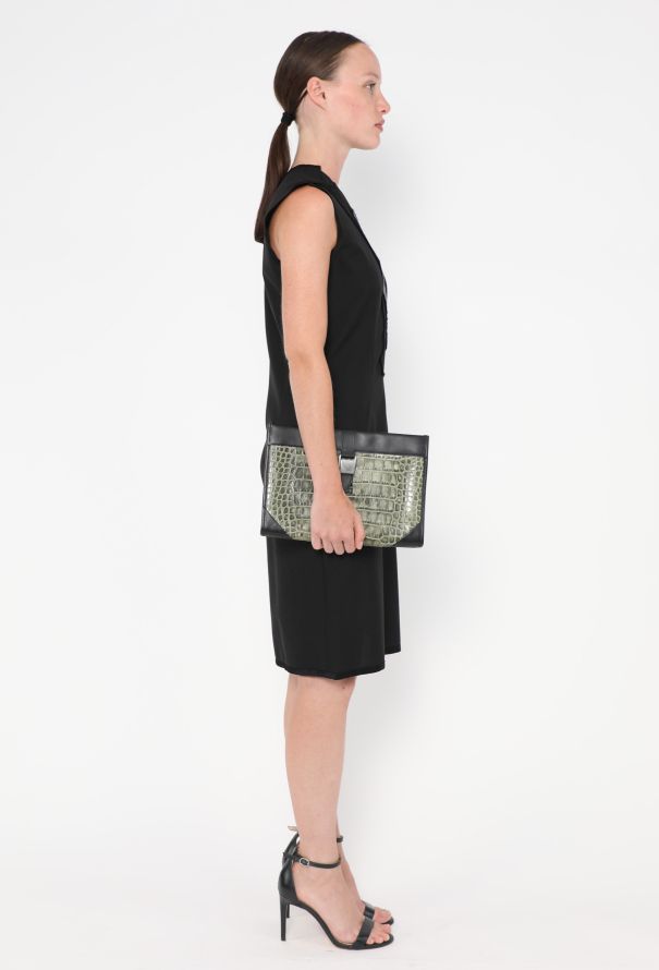 Balenciaga Crocodile Embossed Clutch - 5 Balenciaga Crocodile Embossed Clutch - 5