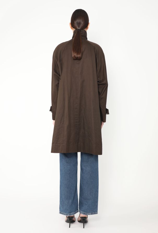 Chanel '80s Gabardine Cashmere-Lined Raincoat - 6