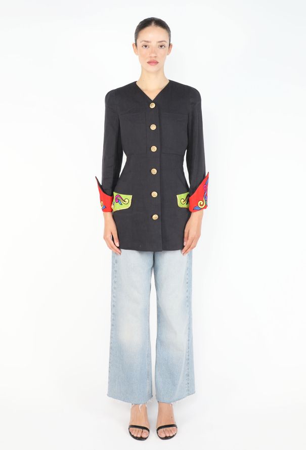 Gianni Versace Baroque Hourglass Linen Jacket, S/S 1991 - 3