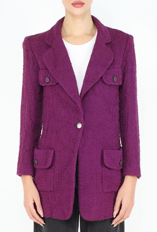 Chanel Fall 1997 Notched Tweed Jacket - 1