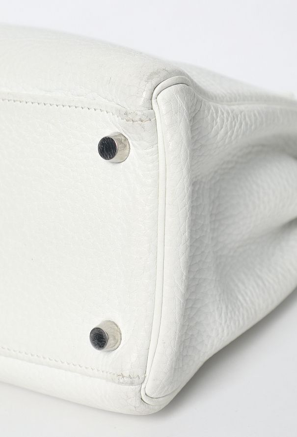 Hermès Blanc Taurillon Clémence Kelly Retourné 32 - 9