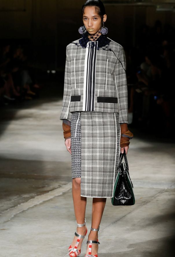Prada S/S 2016 Patchwork Tweed Ensemble - 2