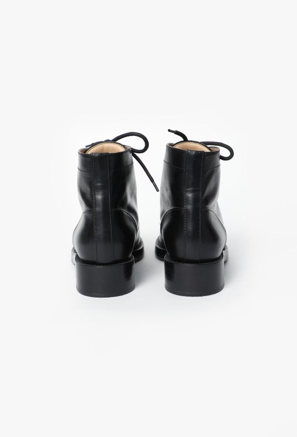 Chanel 2021 Cap-Toe Combat Ankle Boots - 4