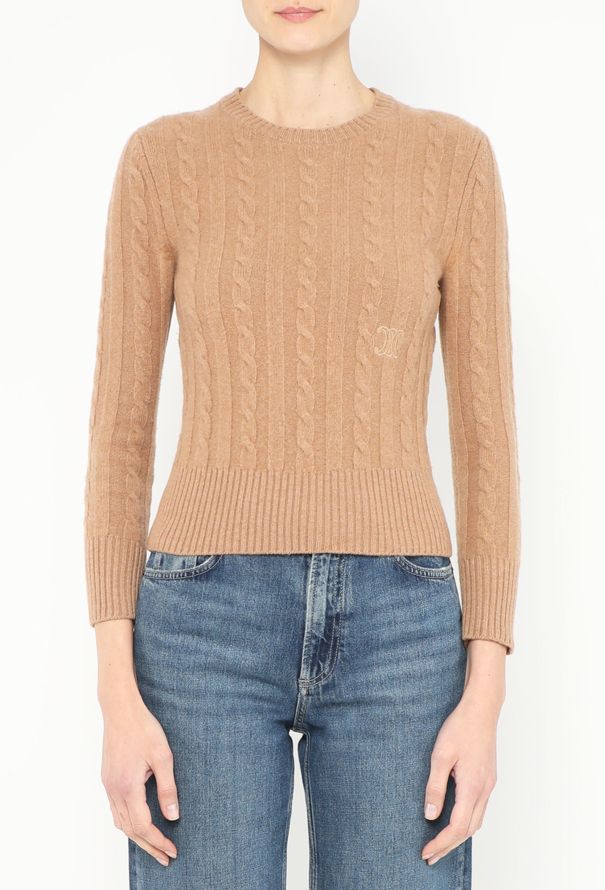 Céline Cable-Knit Triomphe Sweater - 1