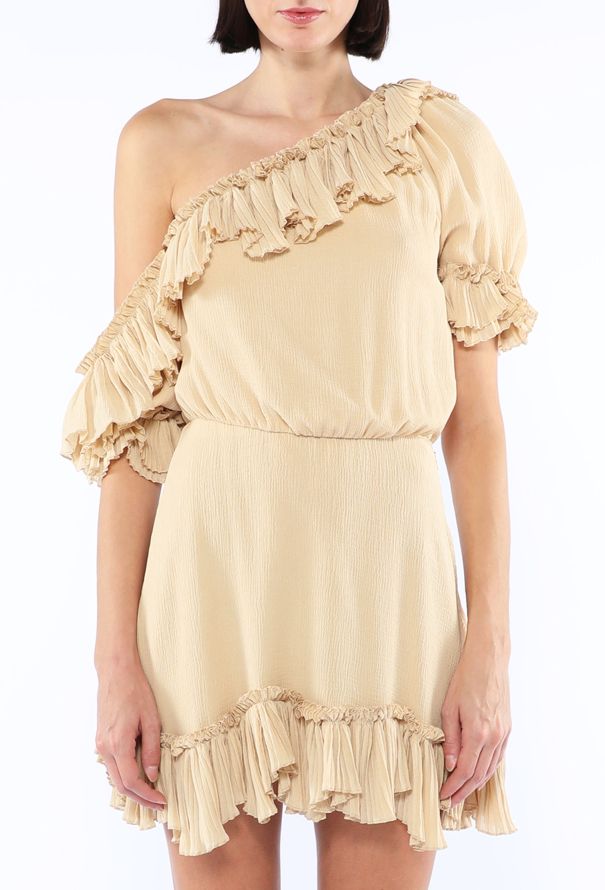 Saint Laurent Silk Muslin Ruffled Dress, 2025 - 3