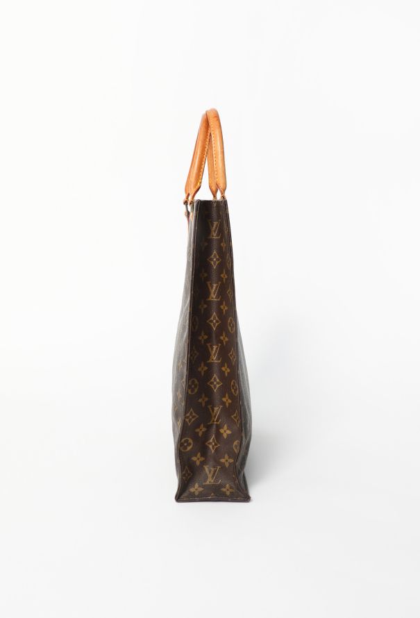 Louis Vuitton Sac Plat Top Handle Bag Brown Canvas Patch for sale