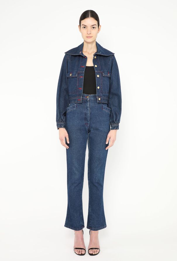 Vivienne Westwood '90s Flared Stitched Denim Ensemble - 4