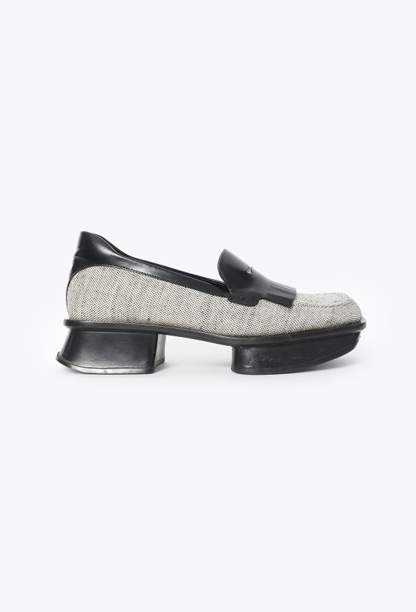 Prada S/S 1999 Platform Canvas Loafers - 3