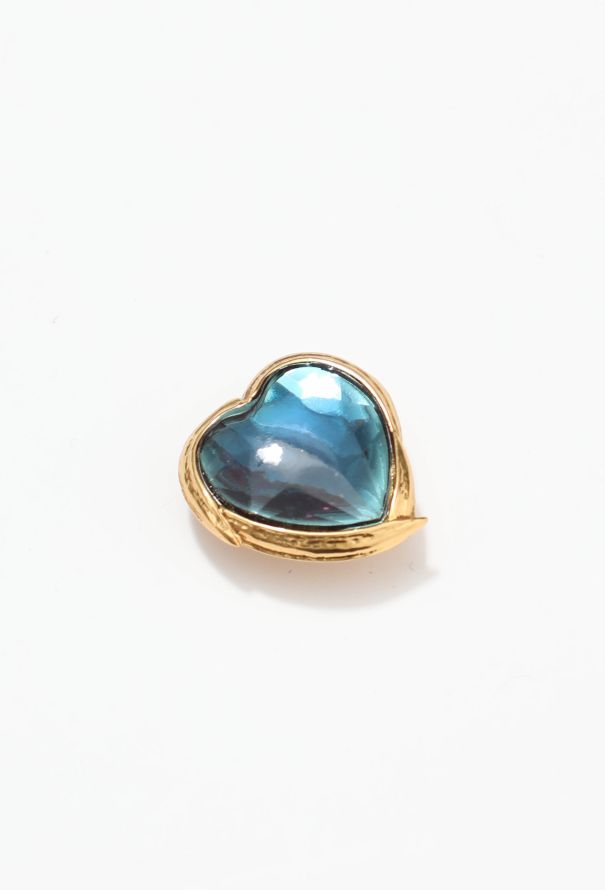 Saint Laurent Goossens' Iconic Stone Heart Pin - 1