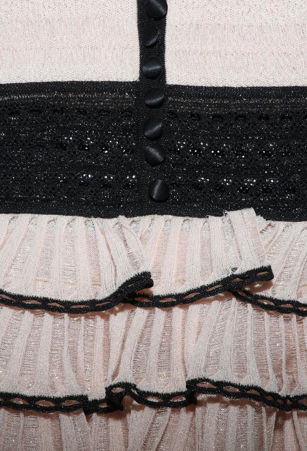 Alexander McQueen F/W 2015 Shirred Lace Trim Dress - 7