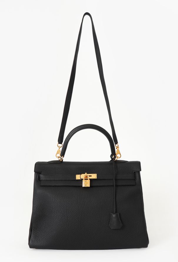 Hermès 2019 NEW Black Togo Kelly Retourné 35 - 2