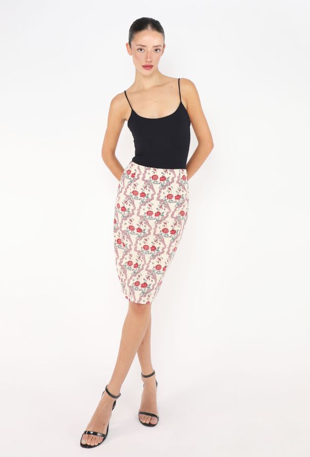 Givenchy S/S 1997 Floral Printed Skirt - 4