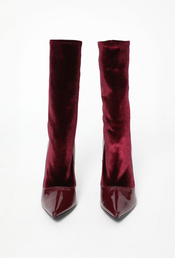 Balenciaga 2023 Velvet Knife Patent Boots - 3 Balenciaga 2023 Velvet Knife Patent Boots - 3