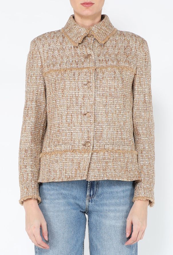 Chanel S/S 2005 Tweed Frayed Jacket - 1