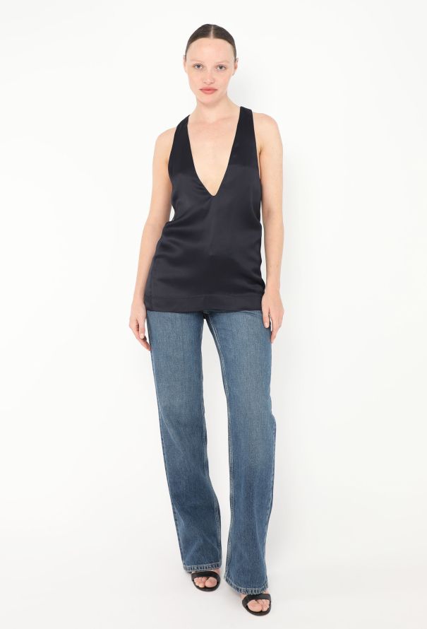 Céline 2013 Plunging Sateen Top - 1
