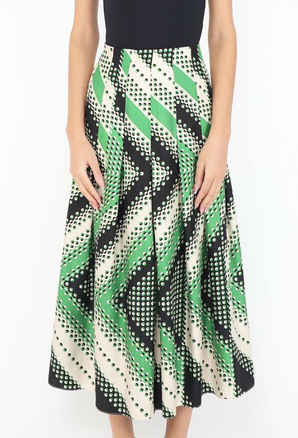 Gucci Resort 2021 Graphic Silk Skirt - 3