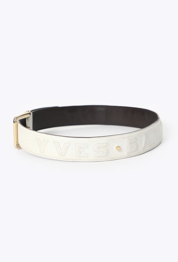 Saint Laurent Tom Ford '90s Logo Embossed Belt - 2
