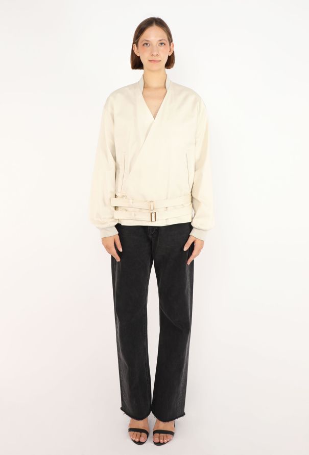 Saint Laurent Elbaz Belted Wrap Bomber Jacket, 2000 - 2