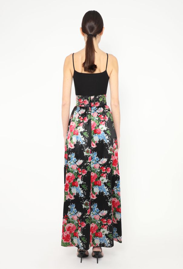 Saint Laurent RARE 1972 Ruffled Velvet Floral Ensemble - 6 Saint Laurent RARE 1972 Ruffled Velvet Floral Ensemble - 6