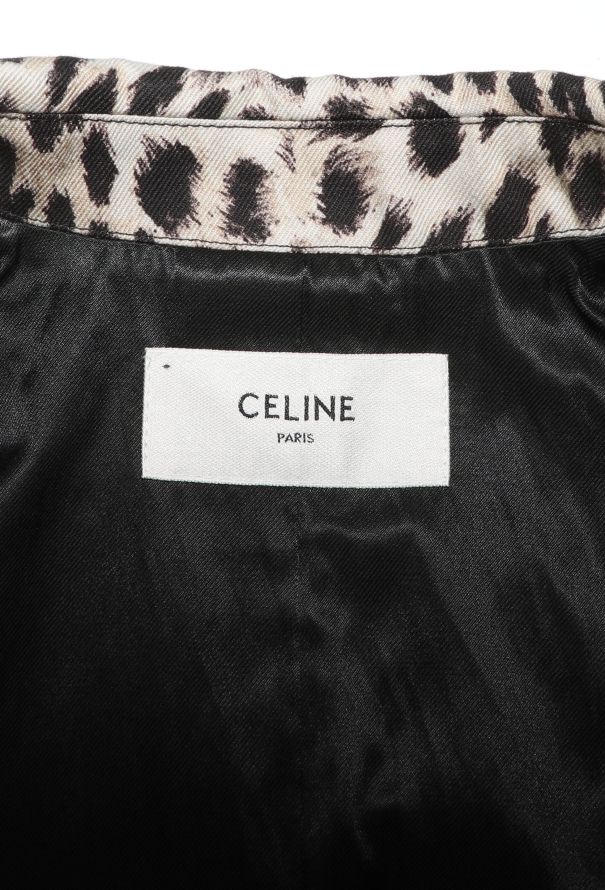 Céline S/S 2019 Leopard Print Denim Trench - 7