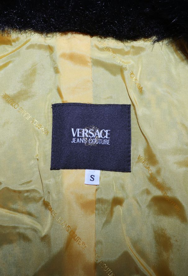 Versace '90s Chevron Belted Coat - 6