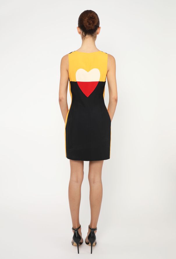 Moschino 1992 Colorblock Heart Dress | Authentic & Vintage