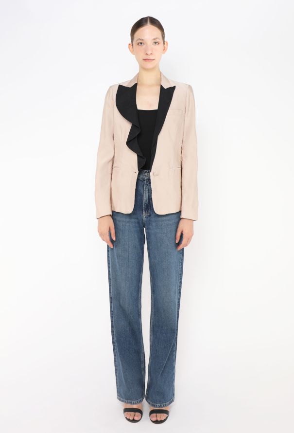 Valentino Ruffled Silk Smoking Blazer - 3 Valentino Ruffled Silk Smoking Blazer - 3