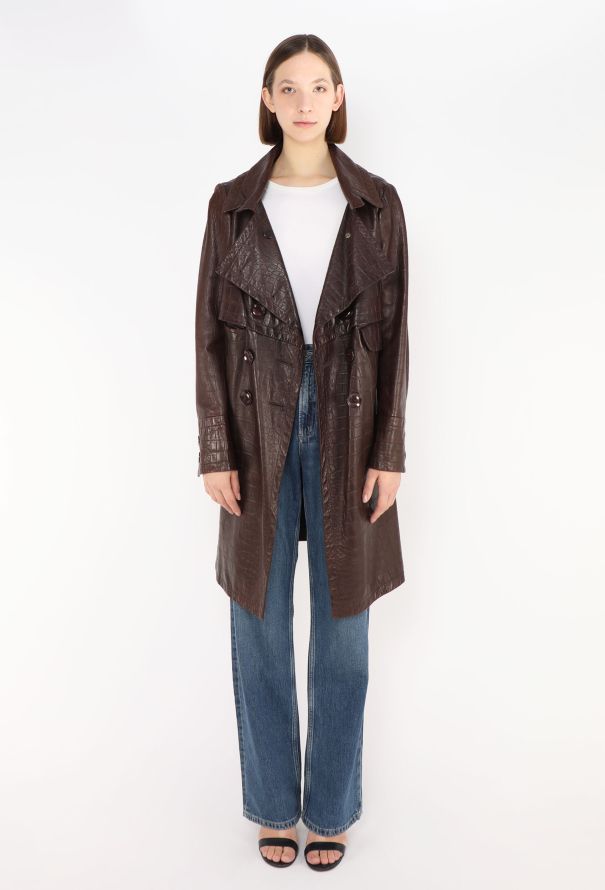 Dior RARE F/W 2005 Embossed Lambskin Coat - 3 Dior RARE F/W 2005 Embossed Lambskin Coat - 3